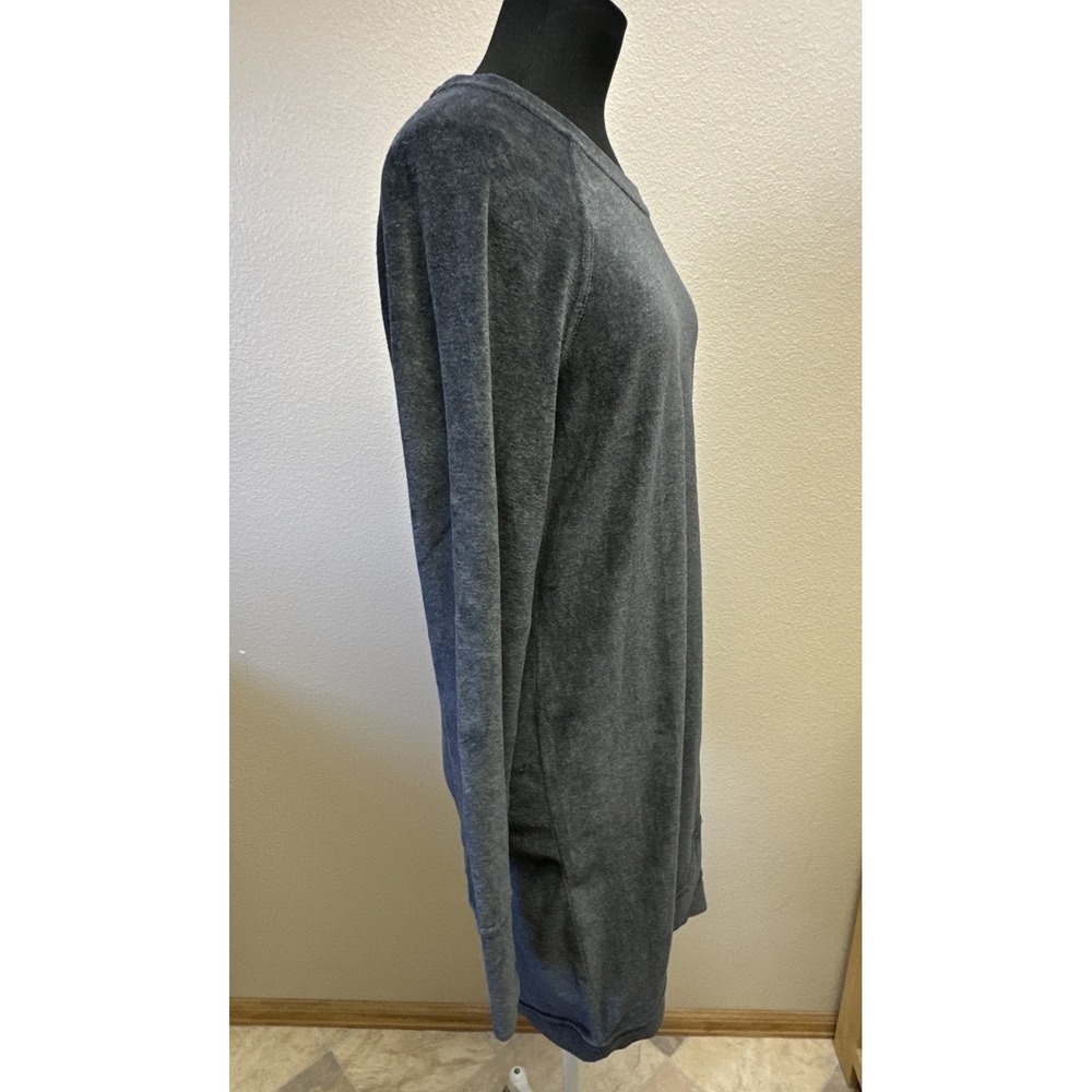 NWT Athleta M Velour Criss Cross Dress Charcoal Gray Quiet Luxury Everyday - Picture 6 of 12